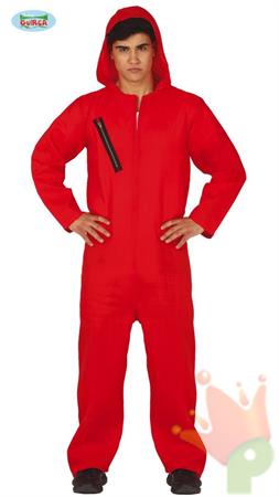 COSTUME RAPINATORE TUTA ROSSA ADULTO TAGLIA L 52 54 - L - Party Store