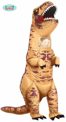 COSTUME DINOSAURO T-REX GONFIABILE ADULTO  TAGLIA L 52 54