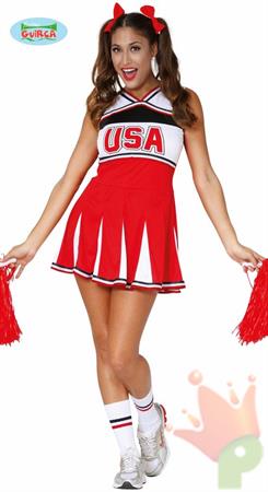 COSTUME CHEERLEADER ADULTA TAGLIA  S 36 38