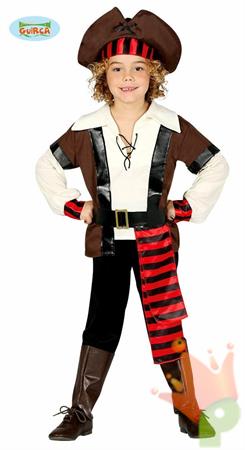 COSTUME PIRATA DEI SETTE MARI BAMBINO 5-6 ANNI