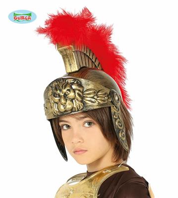 CASCO ROMANO BAMBINO CON PIUMA