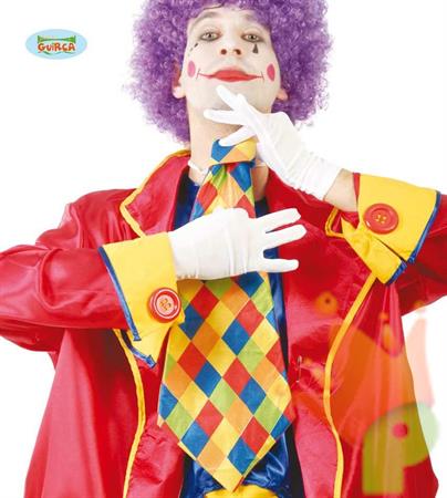 CRAVATTA CLOWN SCACCHI 30CM