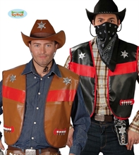 COSTUME GILLET COWBOY ADULTO