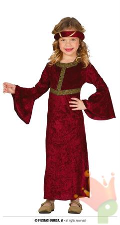 COSTUME DAMA MEDIEVALE TG. 5-6 ANNI