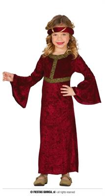 COSTUME DAMA MEDIEVALE TG. 5-6 ANNI