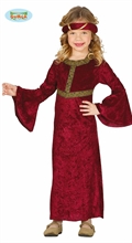 COSTUME DAMA MEDIEVALE BAMBINA 7-9 ANNI