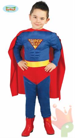 COSTUME SUPERHERO TAGLIA 7-9 ANNI