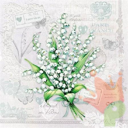 TOVAGLIOLI 33X33 3V LILY OF THE VALLEY 20PZ