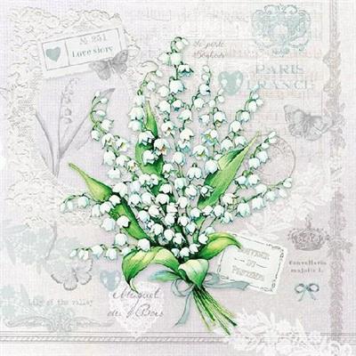 TOVAGLIOLI 33X33 3V LILY OF THE VALLEY 20PZ