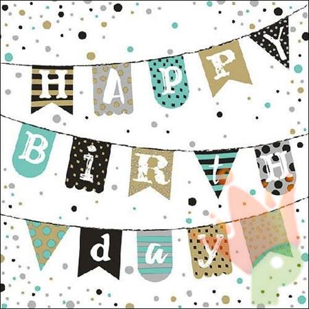 TOVAGLIOLI 33X33 3V BIRTHDAY GARLAND GREEN 20PZ