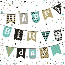 TOVAGLIOLI 33X33 3V BIRTHDAY GARLAND GREEN 20PZ