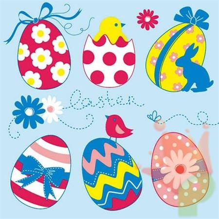 TOVAGLIOLI 33X33 3V EASTER EGGS COLLECTION BLUE 20PZ