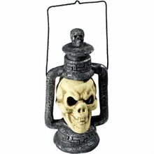 SKULL LANTERN WITH 3 LED COLOURS 420MM