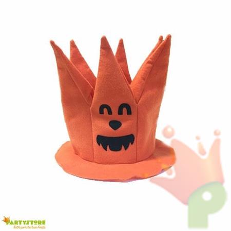 CAPPELLO FELTRO HALLOWEEN ARANCIONE ZUCCA HORROR ADULTI