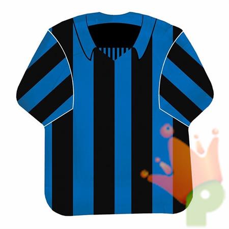 PIATTI CM 22 FORMA MAGLIETTA FORZA NERO/AZZURRO 10 PZ