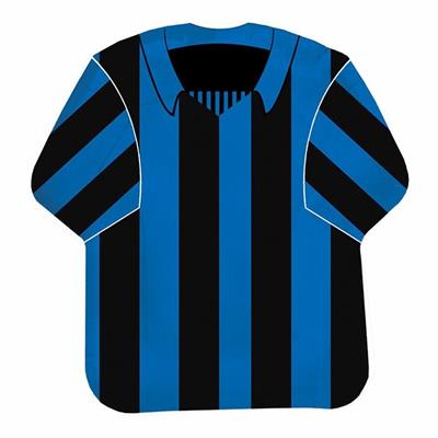 PIATTI CM 22 FORMA MAGLIETTA FORZA NERO/AZZURRO 10 PZ