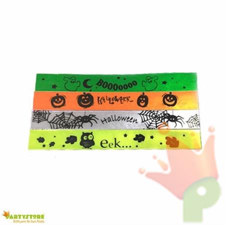 BRACCIALE STRISCIA A SCATTO RIFLETTENTE FLUO HALLOWEEN PARTY