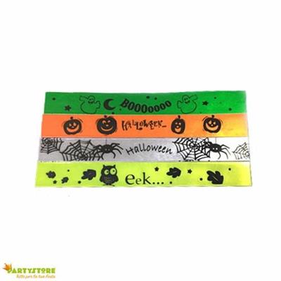 BRACCIALE STRISCIA A SCATTO RIFLETTENTE FLUO HALLOWEEN PARTY