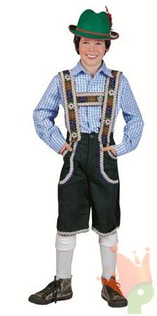 COSTUME CAMICIA TIROLESE BIA/AZZ BAMBINO 13-14 ANNI