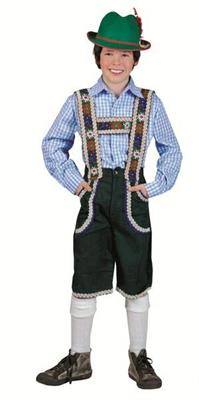 COSTUME CAMICIA TIROLESE BIA/AZZ BAMBINO 13-14 ANNI