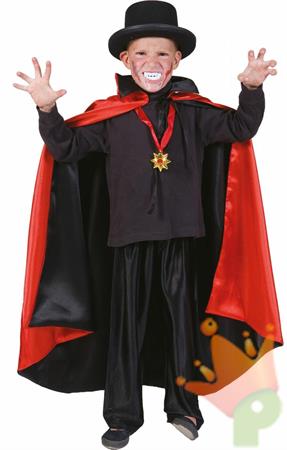 COSTUME MANTELLO DRACULA ROSSO/NERO TG. 164