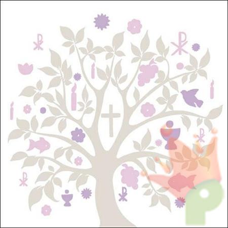 TOVAGLIOLI 33X33 COMMUNION SYMBOLS TAUPE 20PZ