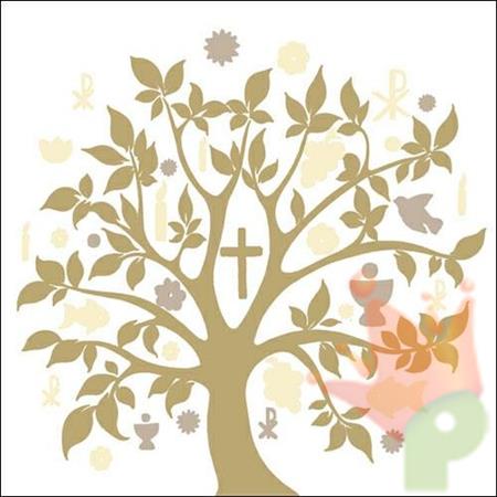 TOVAGLIOLI 33X33 COMMUNION SYMBOLS GOLD 20PZ