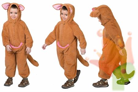 COSTUME CANGURO BAMBINO 3-4 ANNI