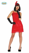 COSTUME CHARLESTON ROSSO ADULTA TAGLIA L