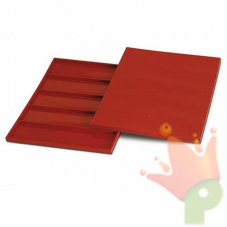 STAMPOO IN SILICONE RECTANGULAR BAR 295X73H 10MM TERRACOTTA